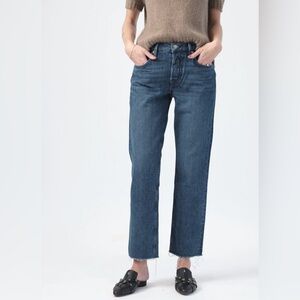 GRLFRND Revolve Tatum Mid rise straight leg cropped jeans NWT 27